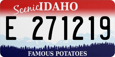 ID license plate E271219