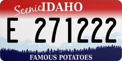 ID license plate E271222