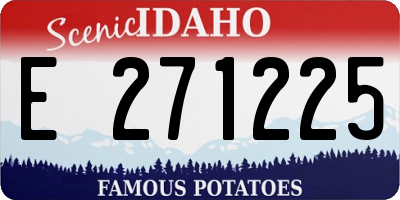 ID license plate E271225