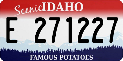 ID license plate E271227