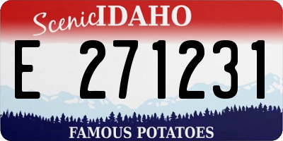 ID license plate E271231