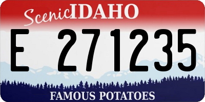 ID license plate E271235