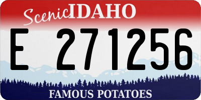 ID license plate E271256