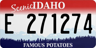 ID license plate E271274