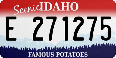 ID license plate E271275