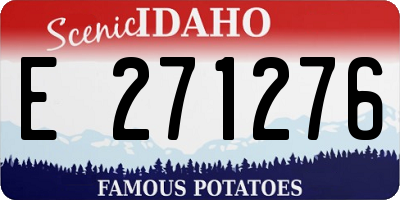 ID license plate E271276