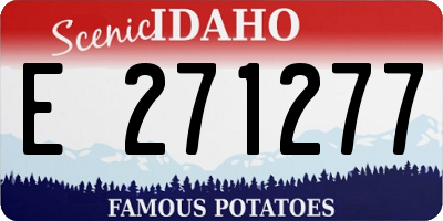 ID license plate E271277