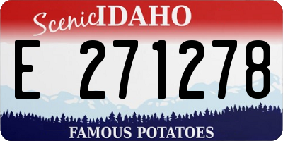 ID license plate E271278