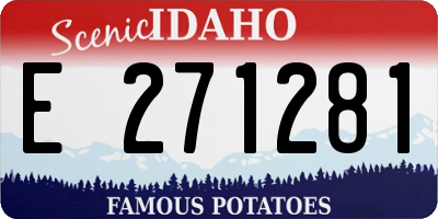 ID license plate E271281