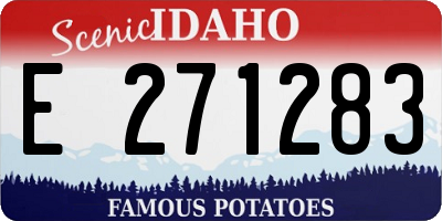 ID license plate E271283