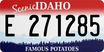 ID license plate E271285