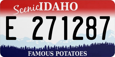 ID license plate E271287