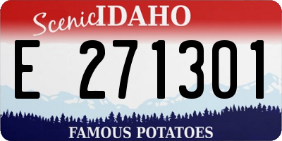 ID license plate E271301