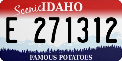 ID license plate E271312