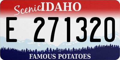 ID license plate E271320
