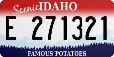 ID license plate E271321