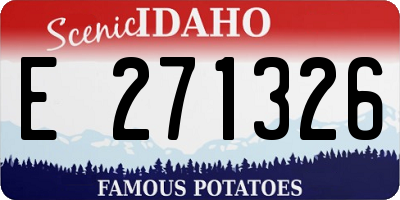 ID license plate E271326