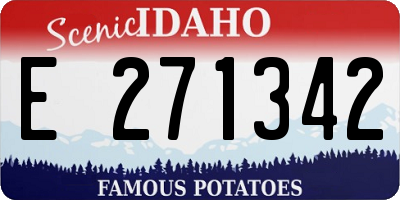ID license plate E271342