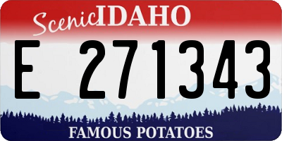 ID license plate E271343