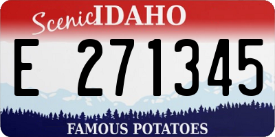 ID license plate E271345