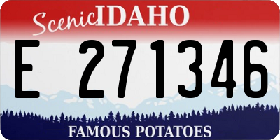 ID license plate E271346