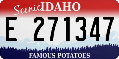ID license plate E271347