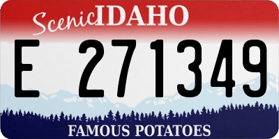 ID license plate E271349