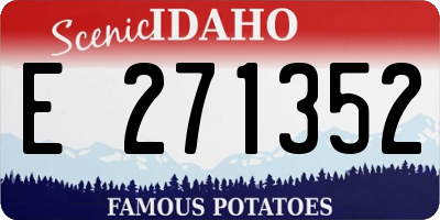 ID license plate E271352
