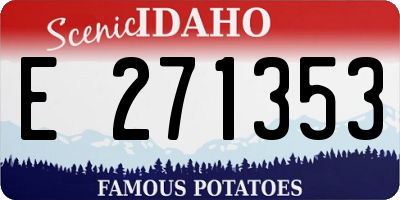 ID license plate E271353