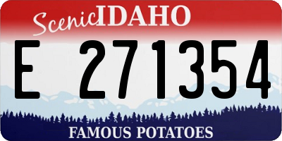 ID license plate E271354