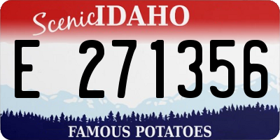 ID license plate E271356