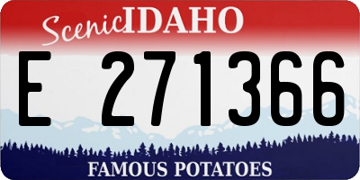 ID license plate E271366