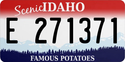 ID license plate E271371