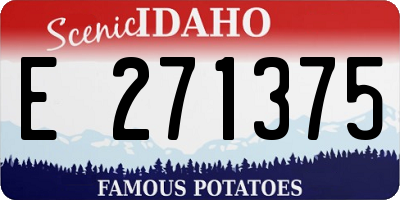 ID license plate E271375