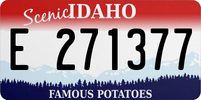 ID license plate E271377