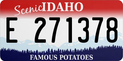 ID license plate E271378