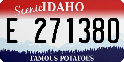 ID license plate E271380