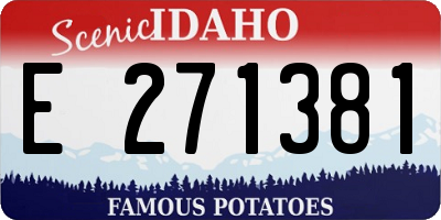ID license plate E271381