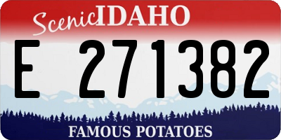 ID license plate E271382