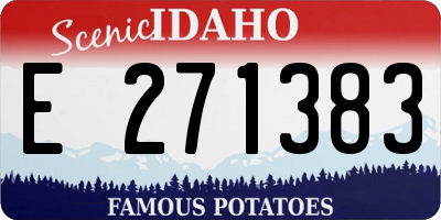 ID license plate E271383