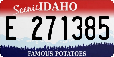 ID license plate E271385