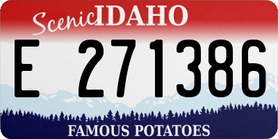 ID license plate E271386