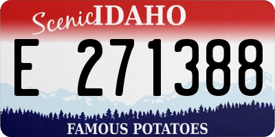 ID license plate E271388