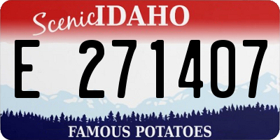 ID license plate E271407