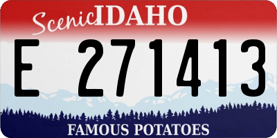 ID license plate E271413