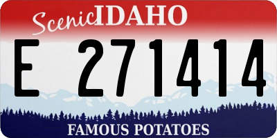 ID license plate E271414