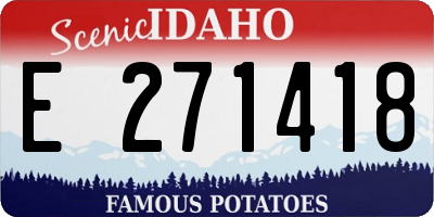 ID license plate E271418