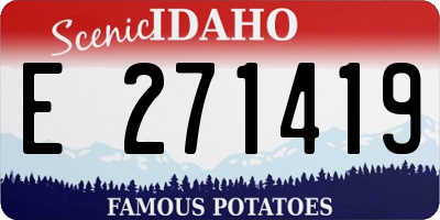 ID license plate E271419