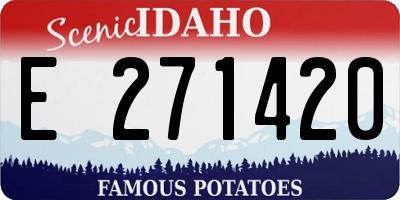 ID license plate E271420