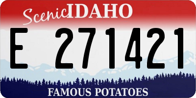 ID license plate E271421